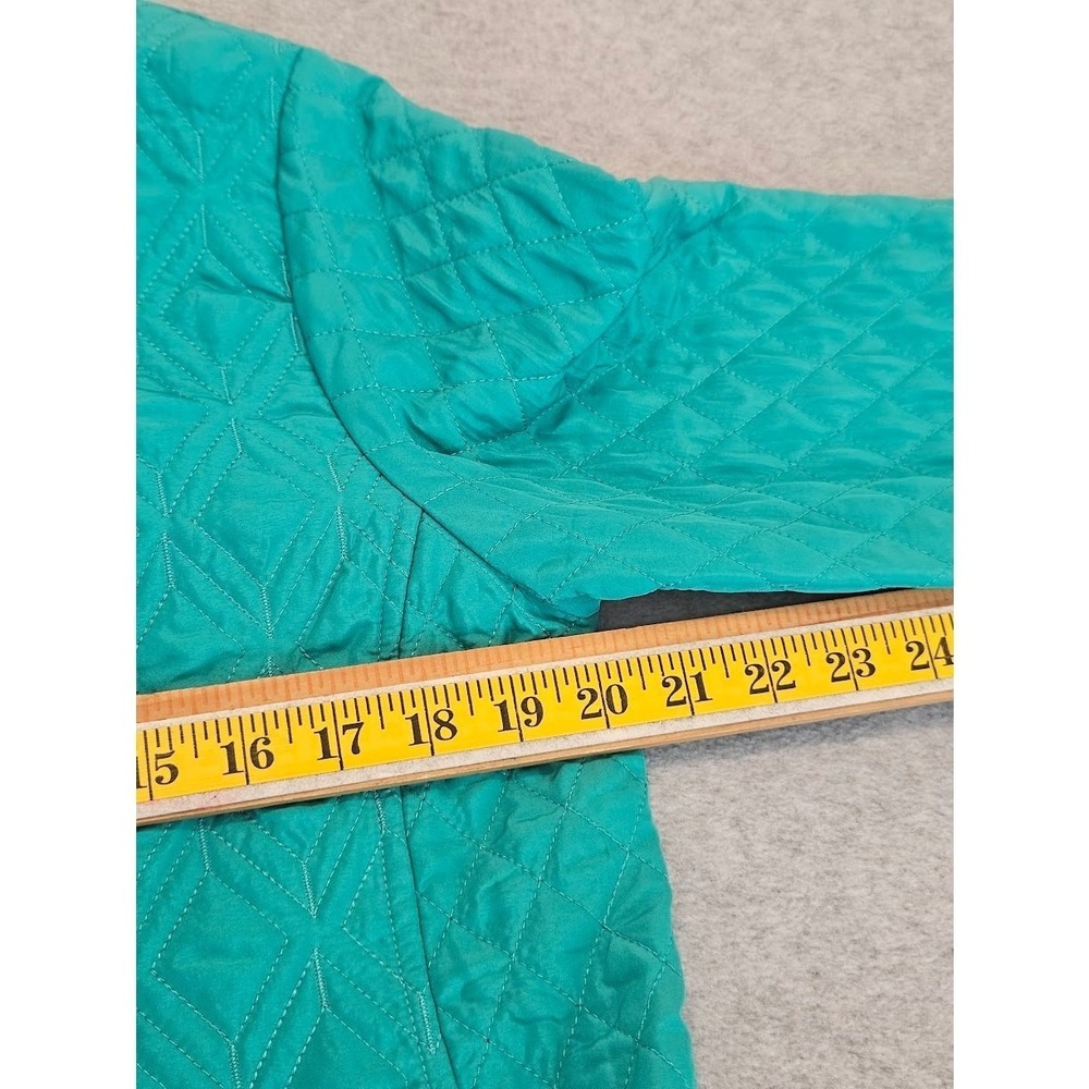 SOUTHERN LADY | Teal Green Quilted Full-Zip Lightweight Jacket - Size S - Picture 7 of 14